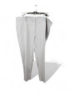 NWT Calvin Klein Light Gray Checkered Tailored Dress Trousers